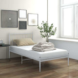 Vidaxl bedframe metaal wit 90x200 cm