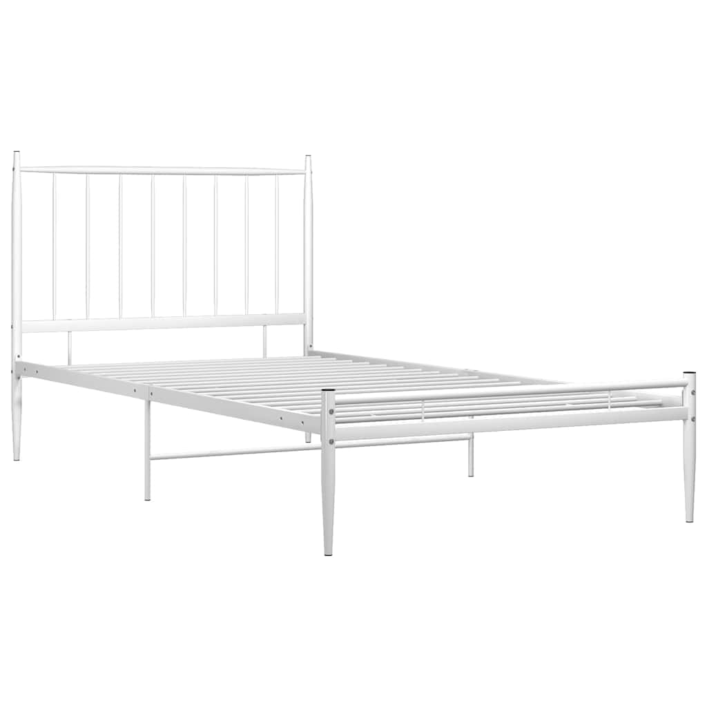 Vidaxl bedframe metaal wit 100x200 cm