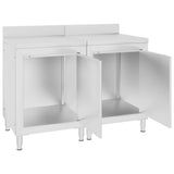 Vidaxl Worktafel Cabinet commercial 120x60x96 cm en acier inoxydable