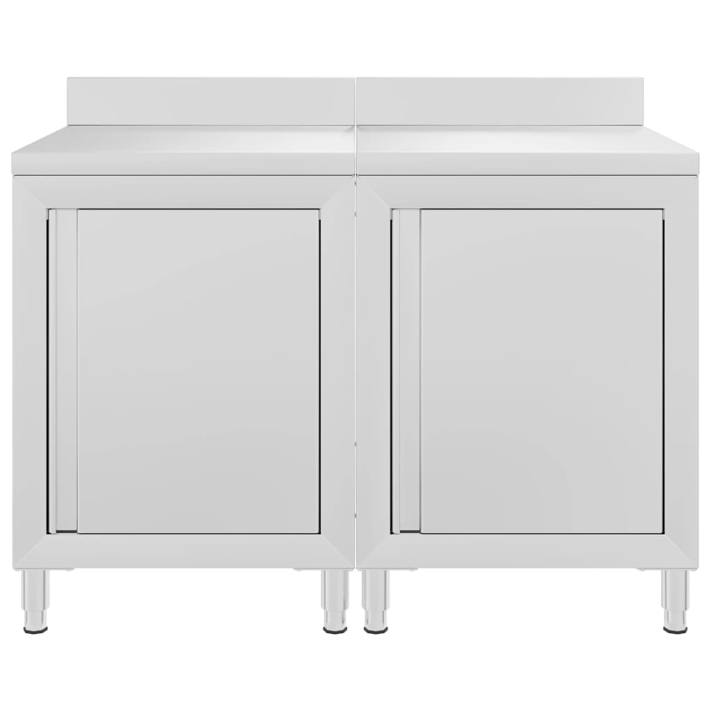 Vidaxl Worktafel Cabinet commercial 120x60x96 cm en acier inoxydable