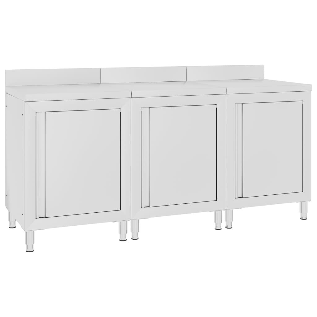 Vidaxl Worktafel Cabinet commercial 180x60x96 cm en acier inoxydable