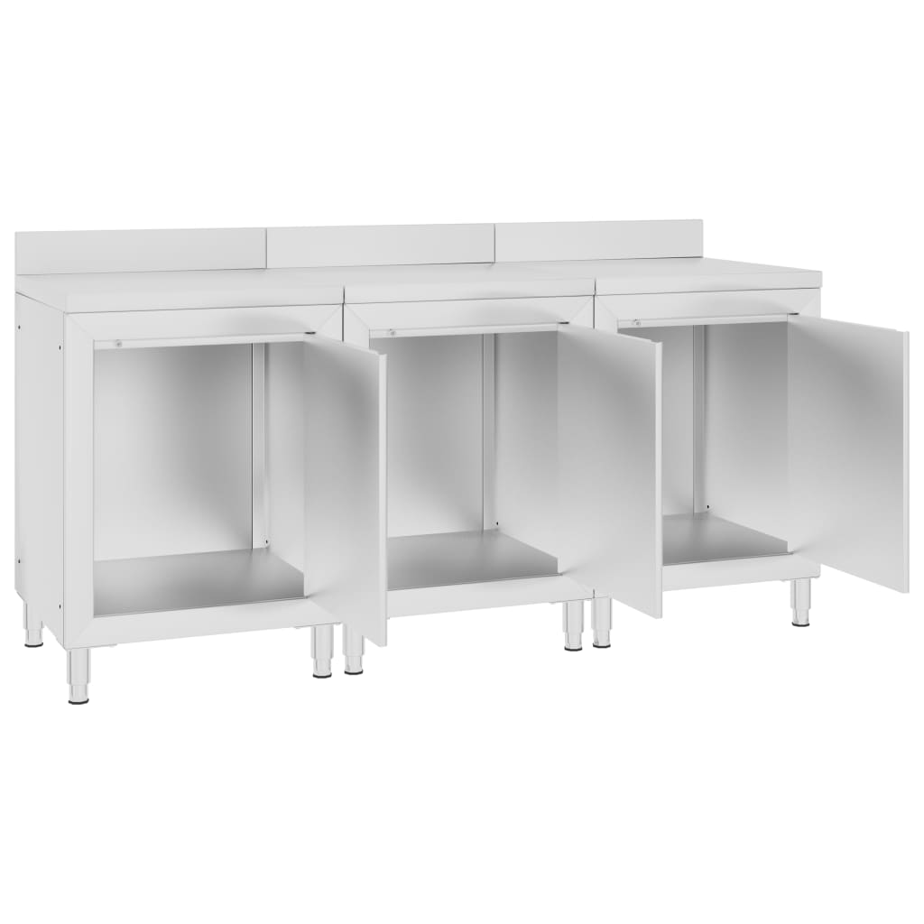 Vidaxl Worktafel Cabinet commercial 180x60x96 cm en acier inoxydable