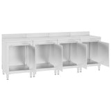 Vidaxl Worktafel Cabinet commercial 240x60x96 cm en acier inoxydable