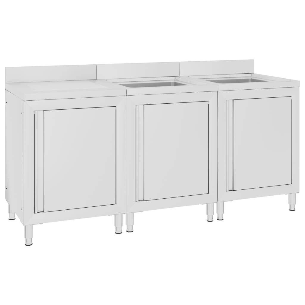 Vidaxl Washbasin Cabinet kommerziell 180x6096 cm Edelstol