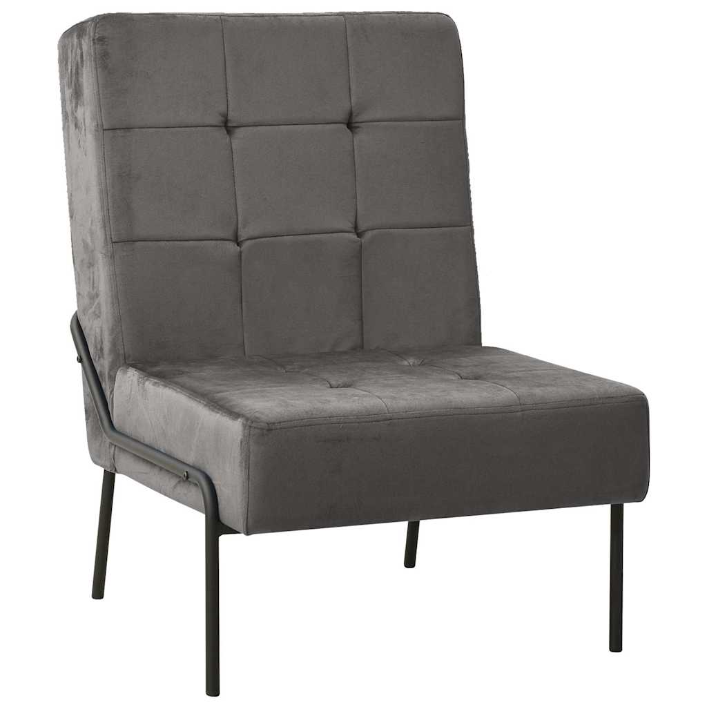 Vidaxl relaxstoel 65x79x87 cm fluweel donkergrijs