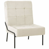Vidaxl relaxstoel 65x79x87 cm fluweel crèmewit