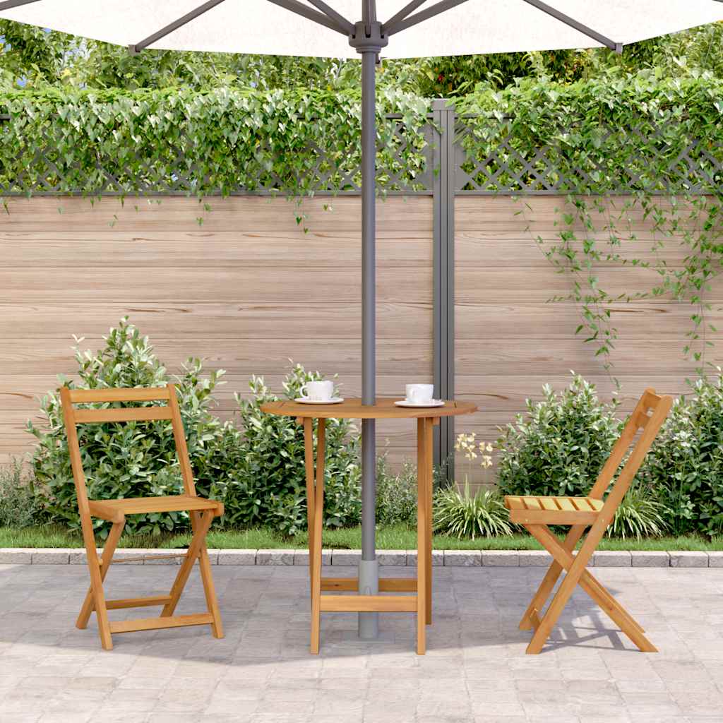 Vidaxl tuintafel inklapbaar 70 cm massief acaciahout