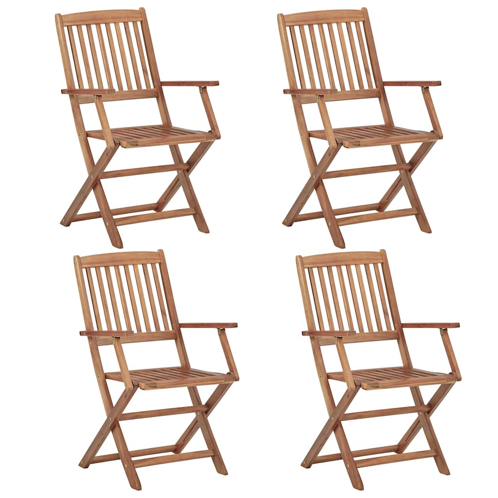 Vidaxl tuinstoelen 4 st inklapbaar massief acaciahout