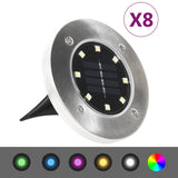 Lampy uziemiające Vidaxl 8 St Wolar RGB LED słoneczny