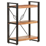 Vidaxl boekenkast met 3 schappen 60x30x80 cm massief acaciahout
