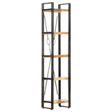 Vidaxl boekenkast met 5 schappen 40x30x180 cm massief mangohout