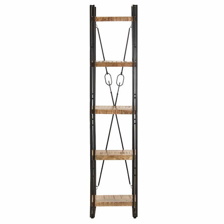 Vidaxl boekenkast met 5 schappen 40x30x180 cm massief mangohout