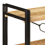 Vidaxl boekenkast met 3 schappen 140x30x80 cm massief mangohout