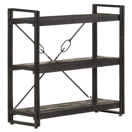Vidaxl boekenkast met 3 schappen 90x30x80 cm massief mangohout