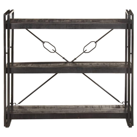 Vidaxl boekenkast met 3 schappen 90x30x80 cm massief mangohout