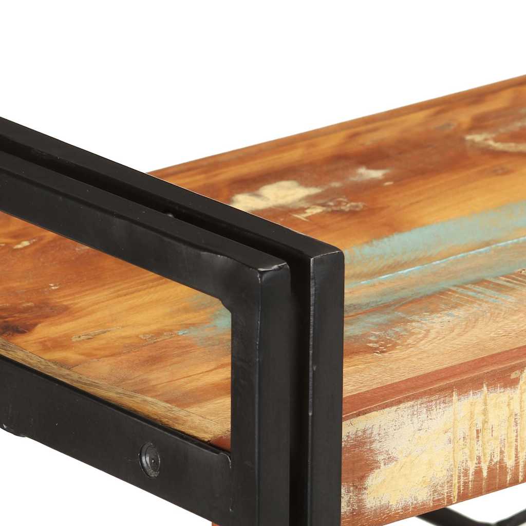 Vidaxl boekenkast met 3 schappen 140x30x80 cm massief gerecycled hout