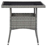 Vidaxl 3-delige tuinset poly rattan en glas grijs
