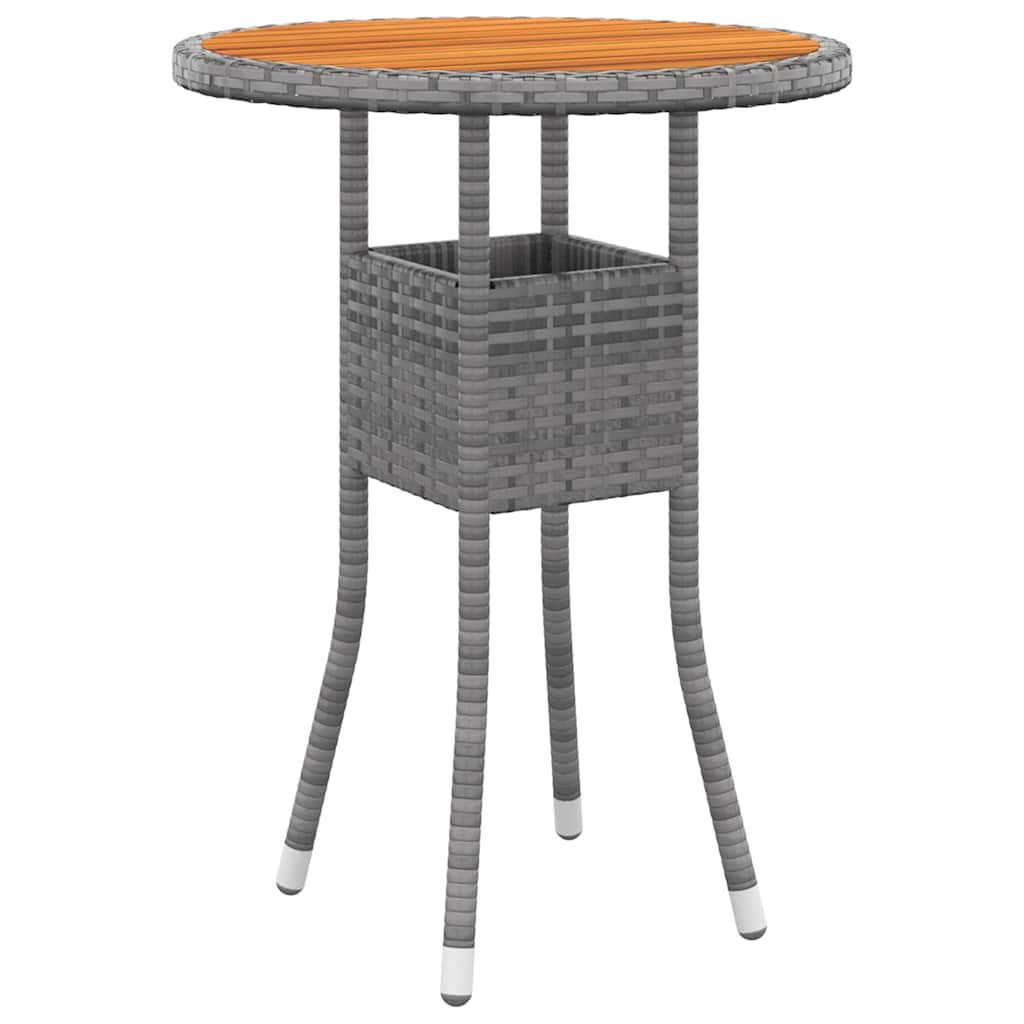 Vidaxl 3-delige tuinset poly rattan grijs