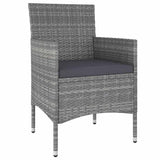 Vidaxl 5-delige loungeset poly rattan grijs
