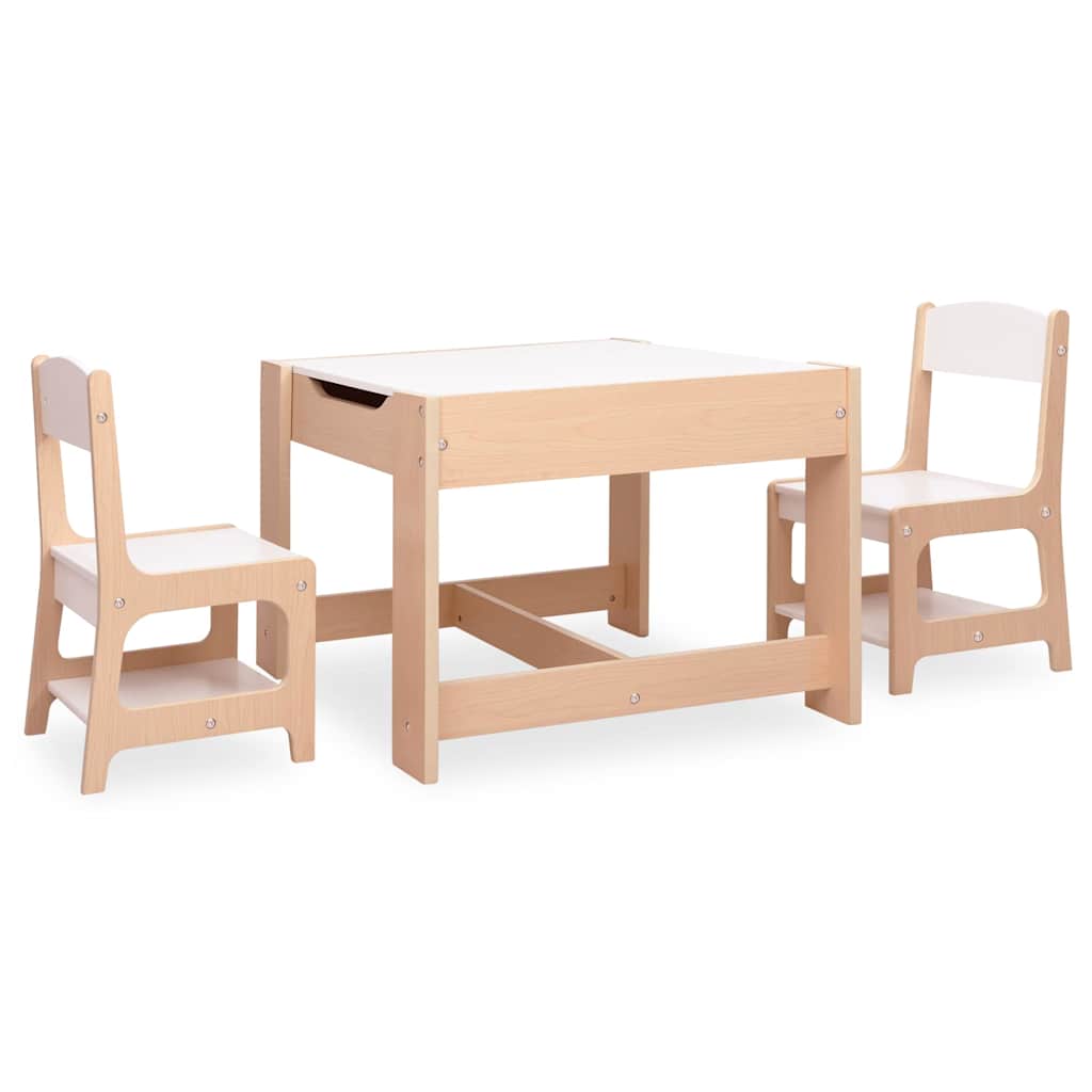 Vidaxl kindertafel met 2 stoelen mdf