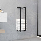 VidaXL Towel rack 12.5x12.5x60 cm iron black