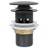 Vidaxl afvoer pop-up met overloop 6,4x6,4x9,1 cm grijs