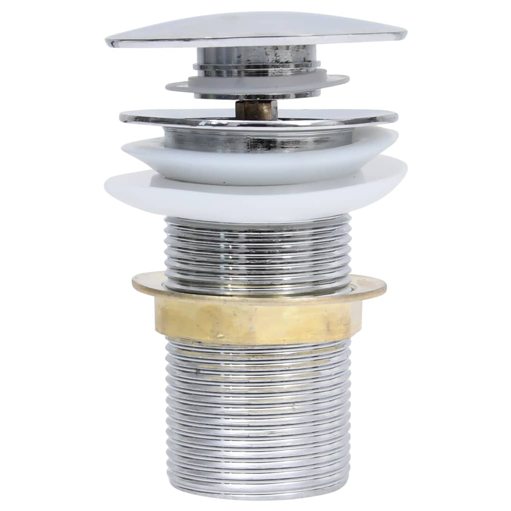 Vidaxl afvoer pop-up zonder overloop 6,4x6,4x9,1 cm chroomkleurig