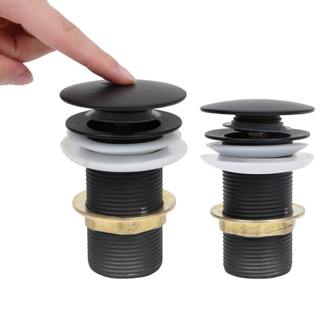 Vidaxl afvoer pop-up zonder overloop 6,4x6,4x9,1 cm zwart