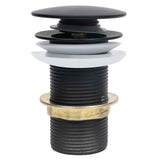 Vidaxl afvoer pop-up zonder overloop 6,4x6,4x9,1 cm zwart