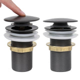 Vidaxl afvoer pop-up zonder overloop 6,4x6,4x9,1 cm grijs