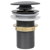 Vidaxl afvoer pop-up zonder overloop 6,4x6,4x9,1 cm grijs