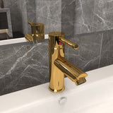 Vidaxl Washbasin Faucet 130x176 mm de color dorado