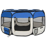 VidaXL Dog Ren Foldable with carrier bag 125x125x61 cm blue