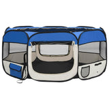 Vidaxl Dog Ren pliable avec sac de porte-avions 145x145x61 cm bleu