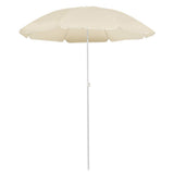 Vidaxl parasol met stalen paal 180 cm zandkleurig