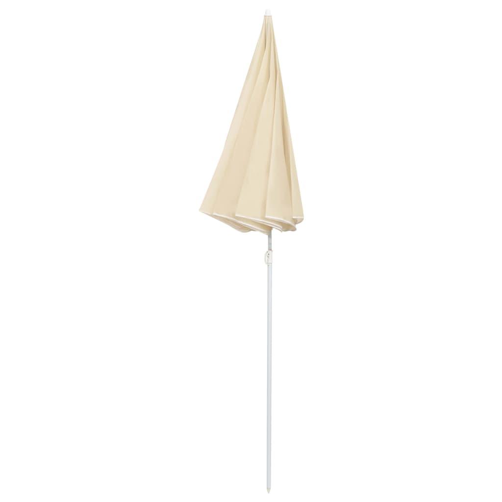 Parasol Vidaxl con poste de acero 180 cm de arena