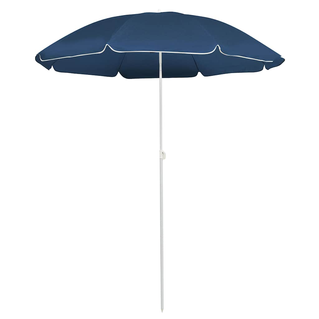 Vidaxl parasol met stalen paal 180 cm blauw