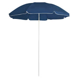 Vidaxl parasol met stalen paal 180 cm blauw