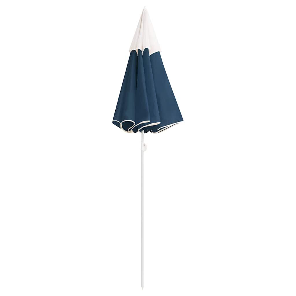 Vidaxl parasol met stalen paal 180 cm blauw