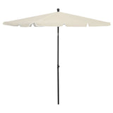 Parasol Vidaxl con poste 210x140 cm de arena -color