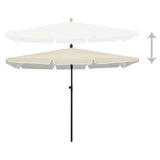 Parasol Vidaxl con poste 210x140 cm de arena -color