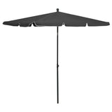 Vidaxl parasol met paal 210x140 cm antracietkleurig