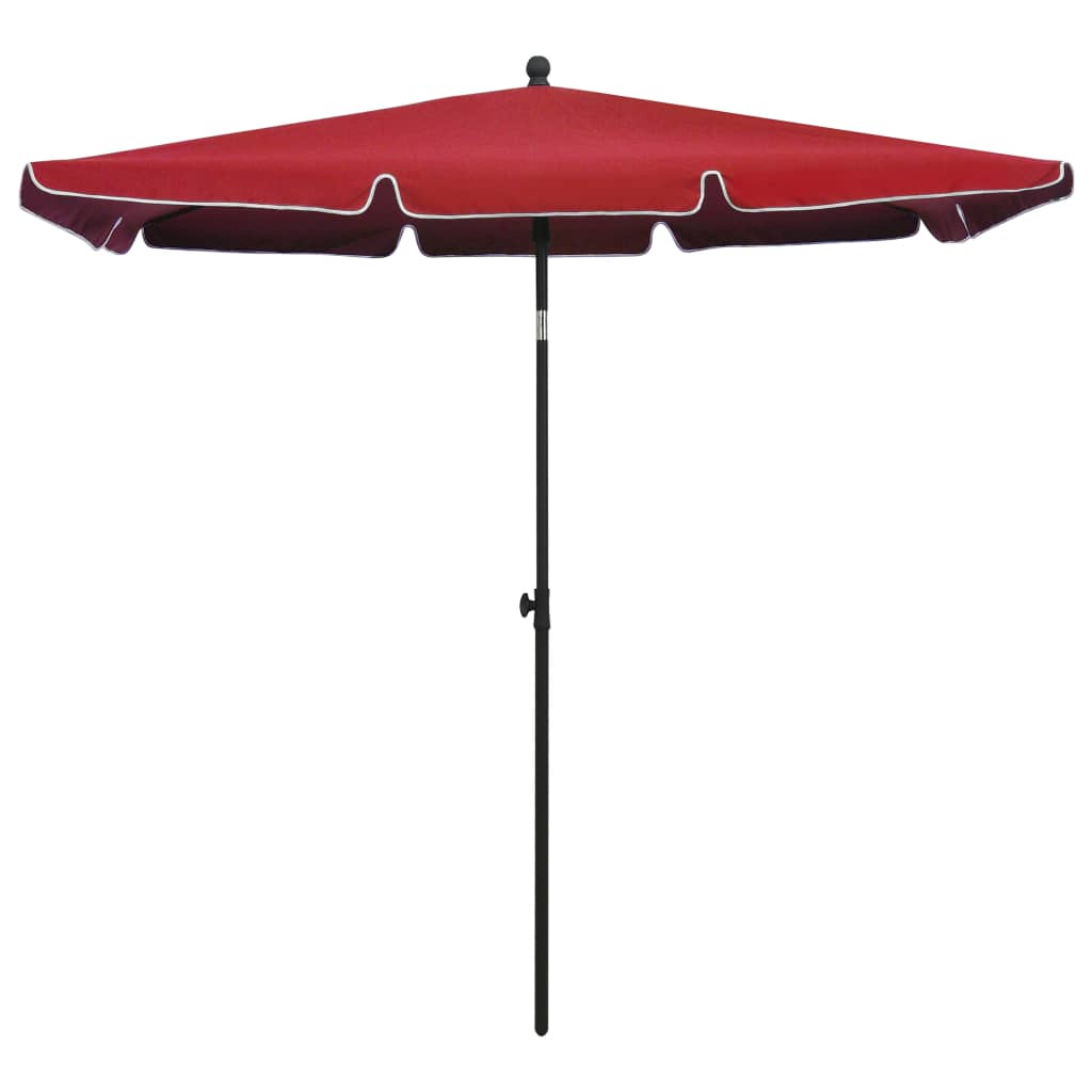 Vidaxl parasol met paal 210x140 cm bordeauxrood