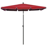 Vidaxl parasol met paal 210x140 cm bordeauxrood
