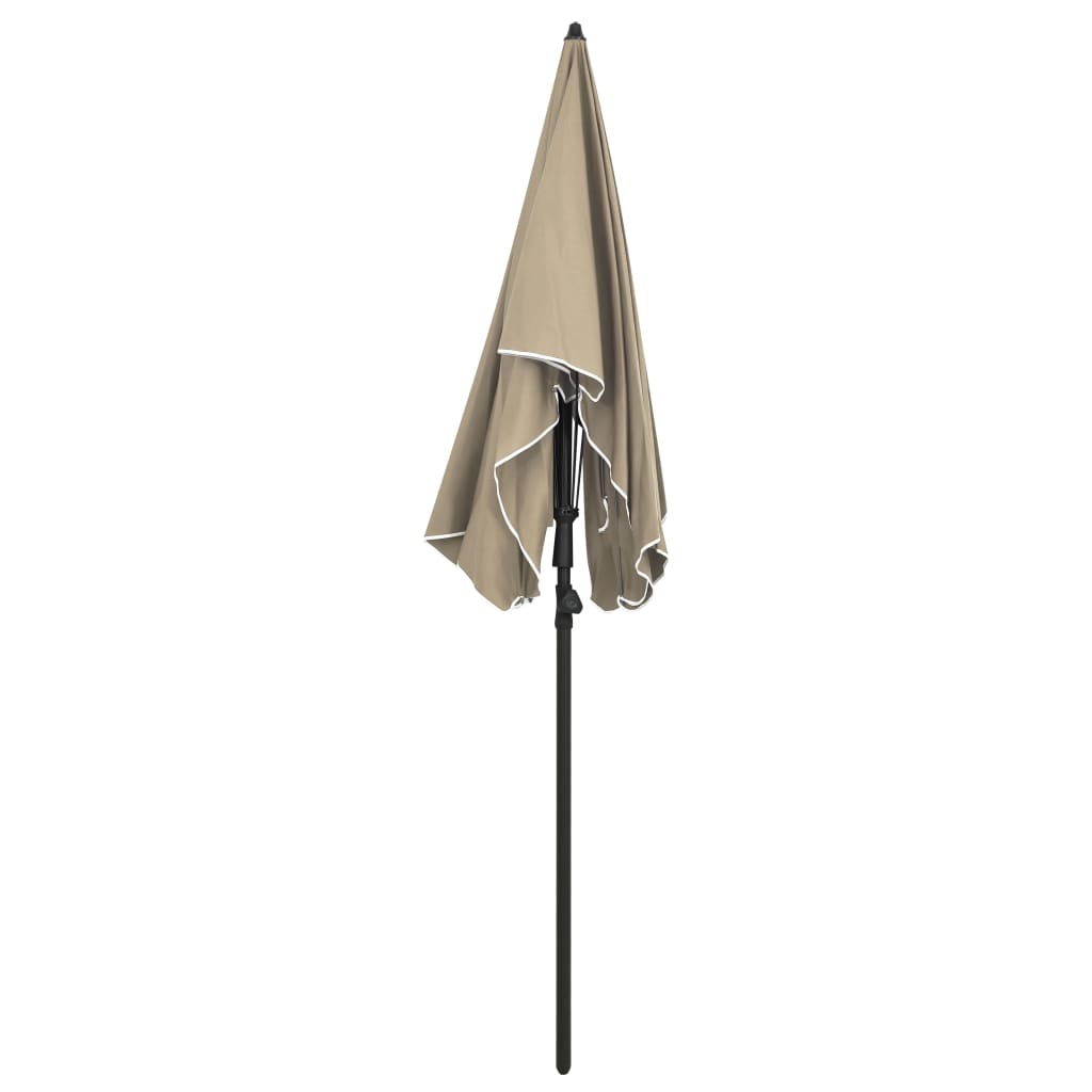 Vidaxl Parasol con polo 200x130 cm Taupe