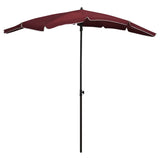 Vidaxl Parasol con polo 200x130 cm Burdeos rojo