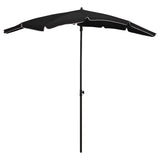 Vidaxl Parasol con polo 200x130 cm negro