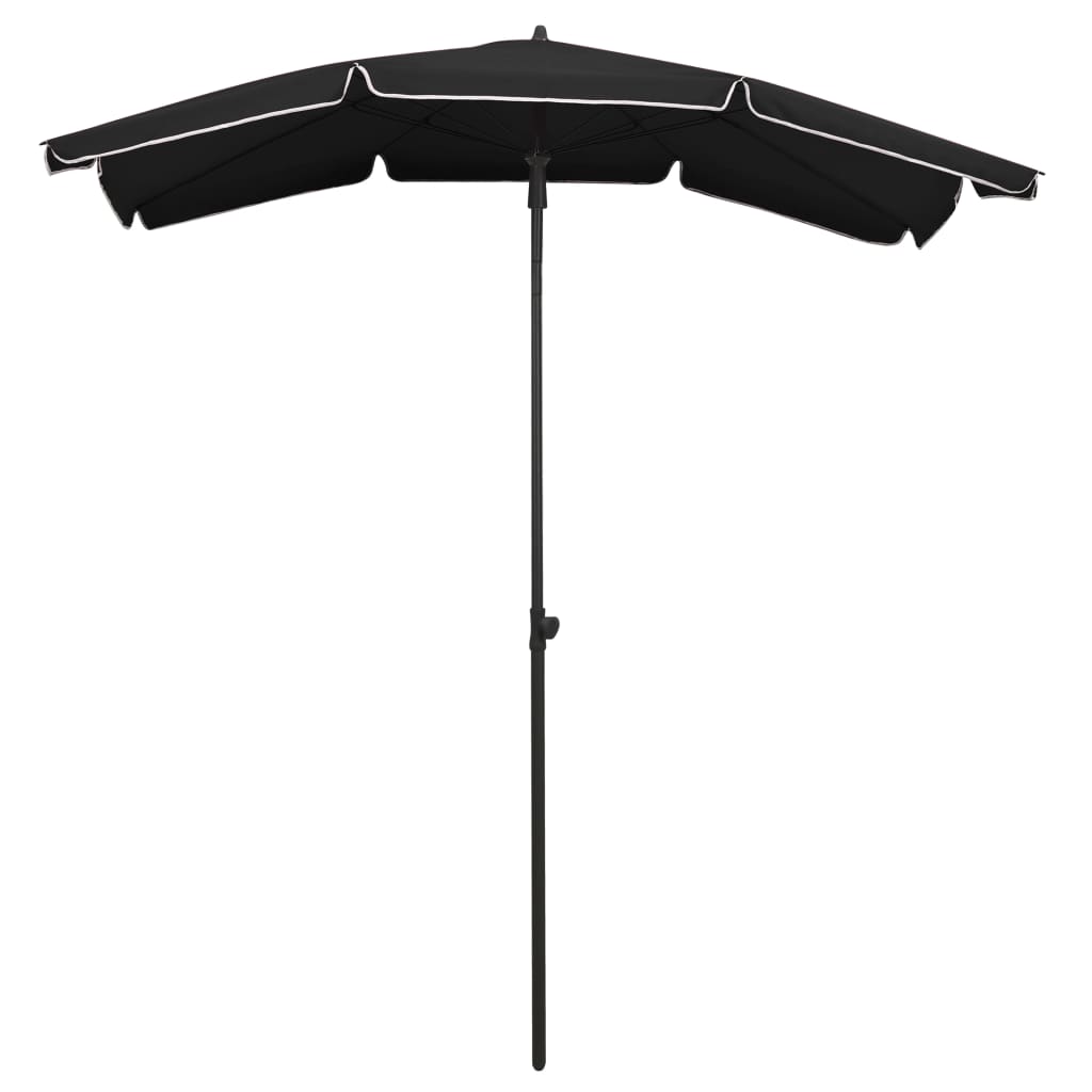 Vidaxl Parasol con polo 200x130 cm negro