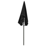 Vidaxl Parasol con polo 200x130 cm negro