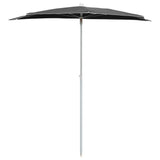 Vidaxl parasol half met paal 180x90 cm antracietkleurig